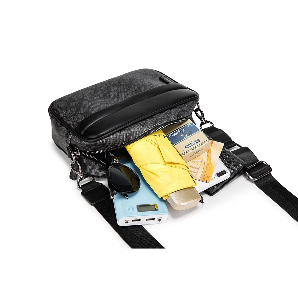 TBAG-TÚI ĐEO CHÉO NAM NỮ DA CAO CẤP KẺ SỌC THỜI TRANG DÂY ĐEO RỜI