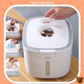 Thùng gạo 5kg 10kg sang trọng tặng cốc đong gạo