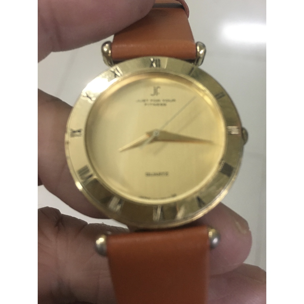 Đồng hồ nữ hiệu JF mặt vàng size 30mm bản đẹp