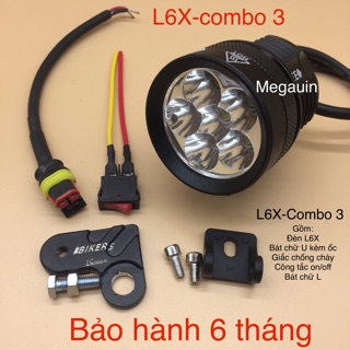 ĐÈN TRỢ SÁNG L6X CREE ĐỦ PHỤ KIỆN (BẢO HÀNH 6 THÁNG)