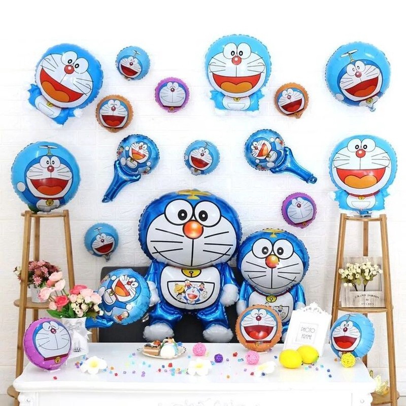 Bóng Nhôm Doremon Size 60cm, Bóng Kiếng Doraemon To, Bóng Mèo Máy Doremon Trang Trí Cho Các Set Bóng Hoặc Để Chụp Hình