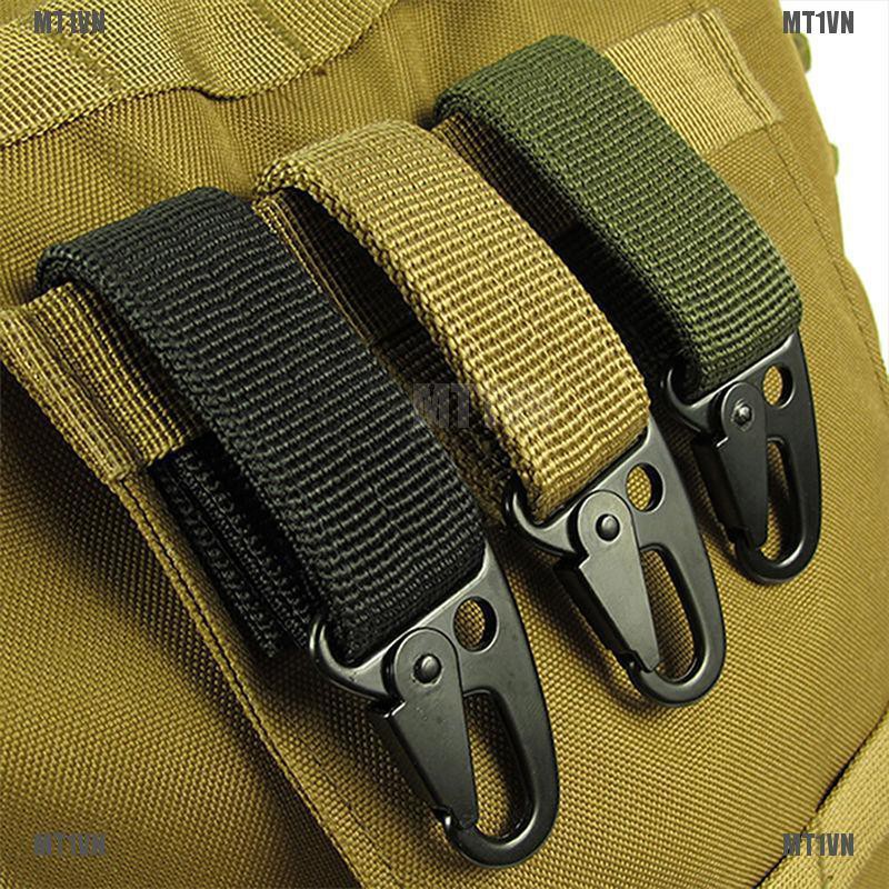 Móc khóa treo Carabiner sợi nylon phong cách quân đội