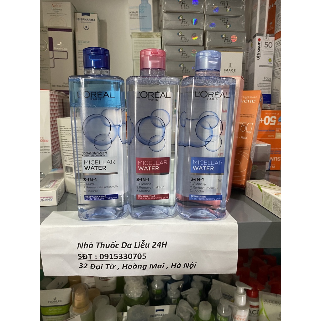 Nước tẩy trang Loreal - L'Oreal Paris 3-in-1 Micellar Water - 400ml