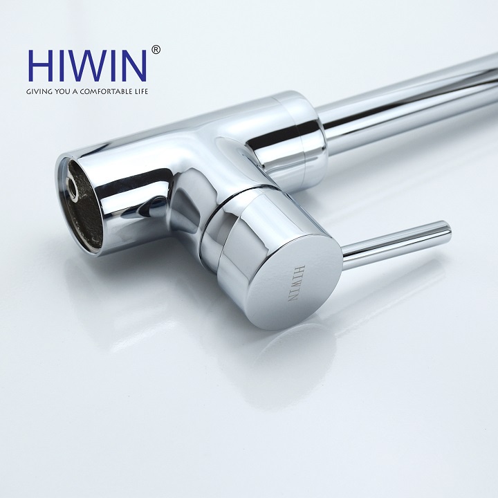 Vòi rửa bát, vòi bếp nóng lạnh chất liệu đồng mạ cao cấp kích thước 400x250x50mm HIWIN KF-92