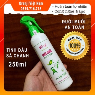 XỊT ĐUỔI MUỖI ORENJI , CÔN TRÙNG SẢ CHANH AN TOÀN CHO BÉ YÊU ORENJI 250ML - PHÒNG CHỐNG SỐT XUẤT HUYẾT