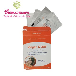 Vinger - 6 ODF - Miếng ngậm nghén, làm giảm các triệu chứng buồn nôn, đau đầu, chóng mặt