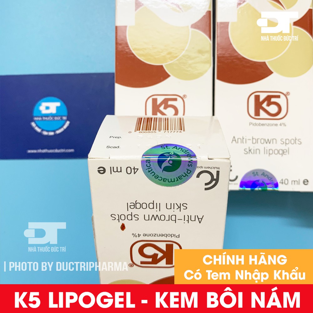 Kem Giảm Nám K5 Lipogel - Sử Dụng Tại Viện Da Liễu Trung Ương, Hiệu Quả Trên Nám Chân Sâu, Nám Mảng, Nám Sau Sinh