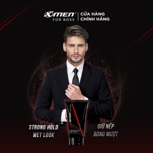 Gel vuốt tóc X-men For Boss Strong Hold Wet Look 150gr