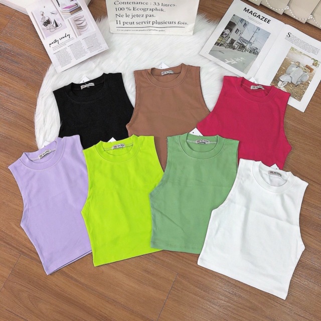 Áo croptop 3 lỗ body chất thun Borip thái loại 1_Kèm Video+ Ảnh thật,Áo ba lỗ nữ basic - phong cách mùa hè