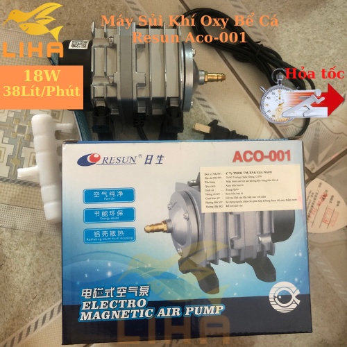 Máy Sủi Oxy Resun Aco-001 (18W-38Lít/Phút) - Máy Sủi Khí Oxi Bể Cá, Hải Sản