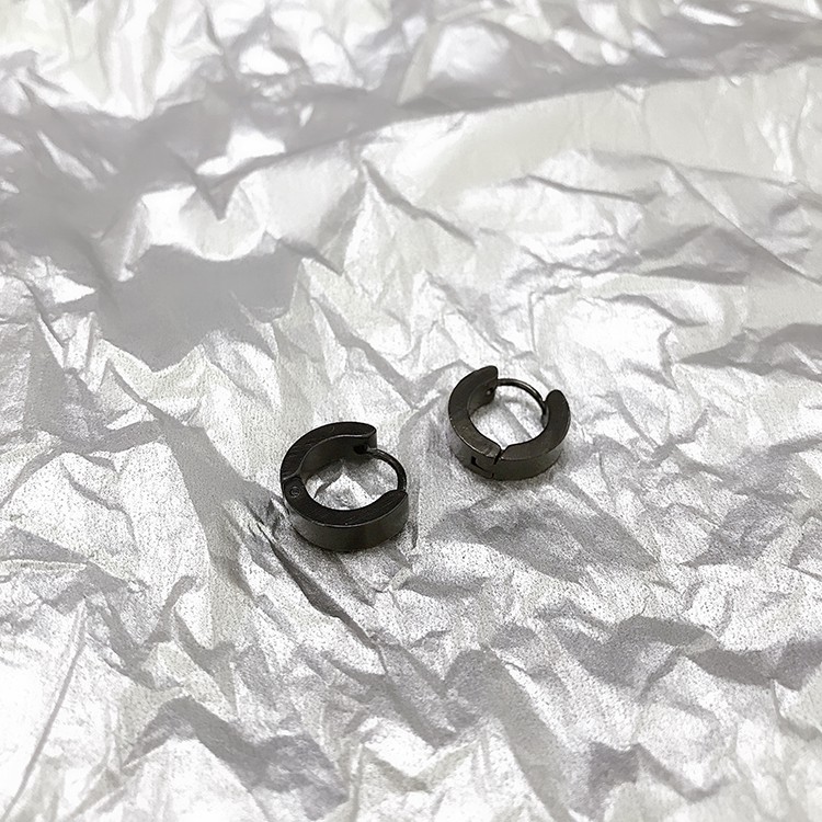 Khuyên tai thép titan thời trang hip hop đơn giản