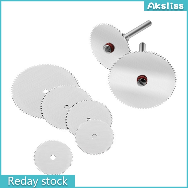 Set 6 Đĩa Cắt Kim Loại Kèm 1 Trục Cho Máy Cắt Dremel 16 18 22 25 32mm