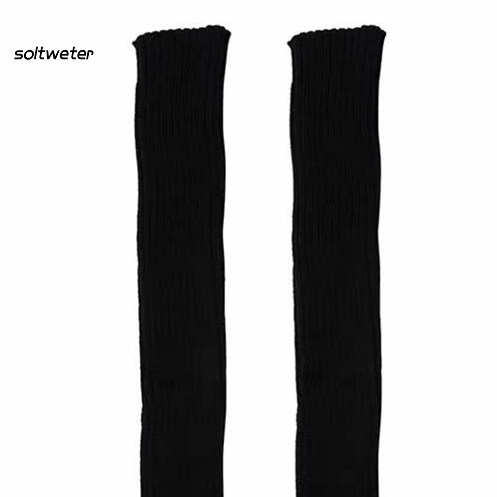 Vớ ống dài đan len mềm mại giữ ấm chân cho hoạt động ngoài trời tiện dụng