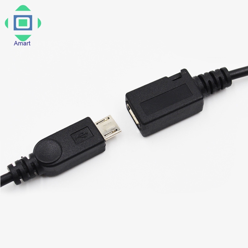 Cáp chuyển đổi từ USB type A female sang 2 cổng Micro USB male và female