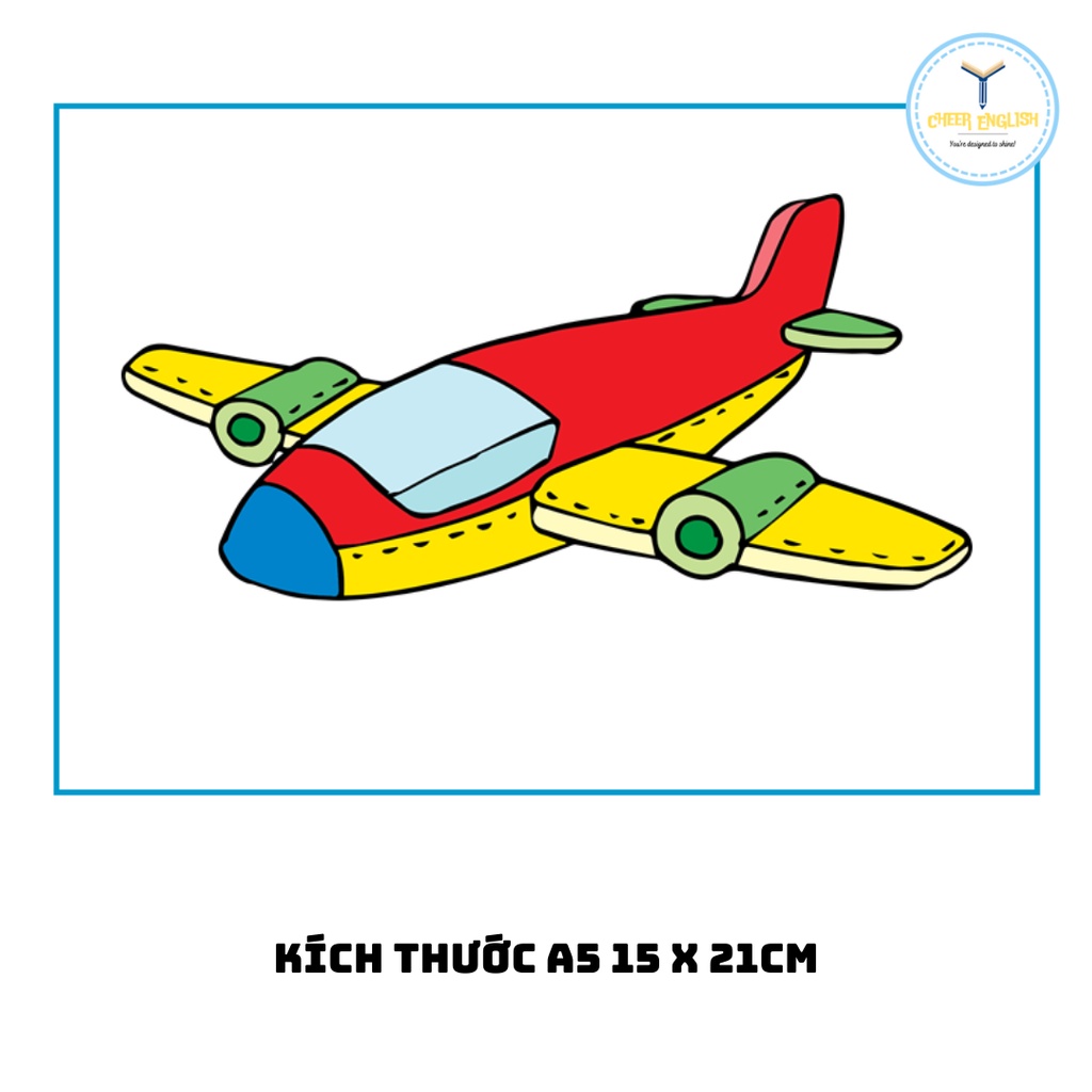 Flashcard chủ đề đồ chơi thẻ học Tiếng Anh ép plastic