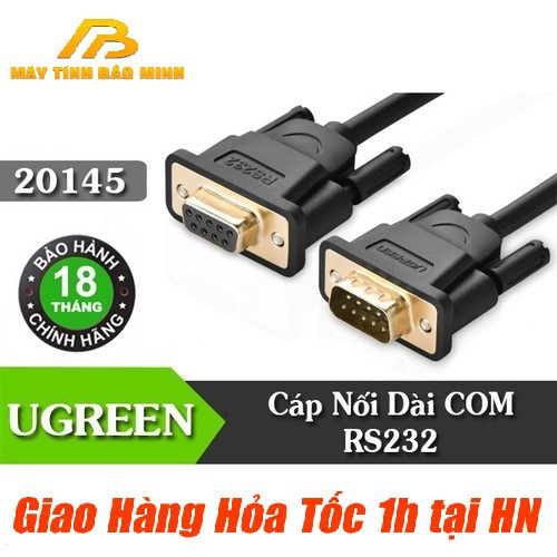 Cáp Nối Dài COM RS232 1,5m Ugreen 20145 - Hàng Chính Hãng