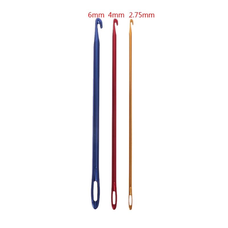 Vonl Afghan Kim Móc Đan Len Bằng Nhôm Thủ Công Có Lỗ Xỏ Chỉ