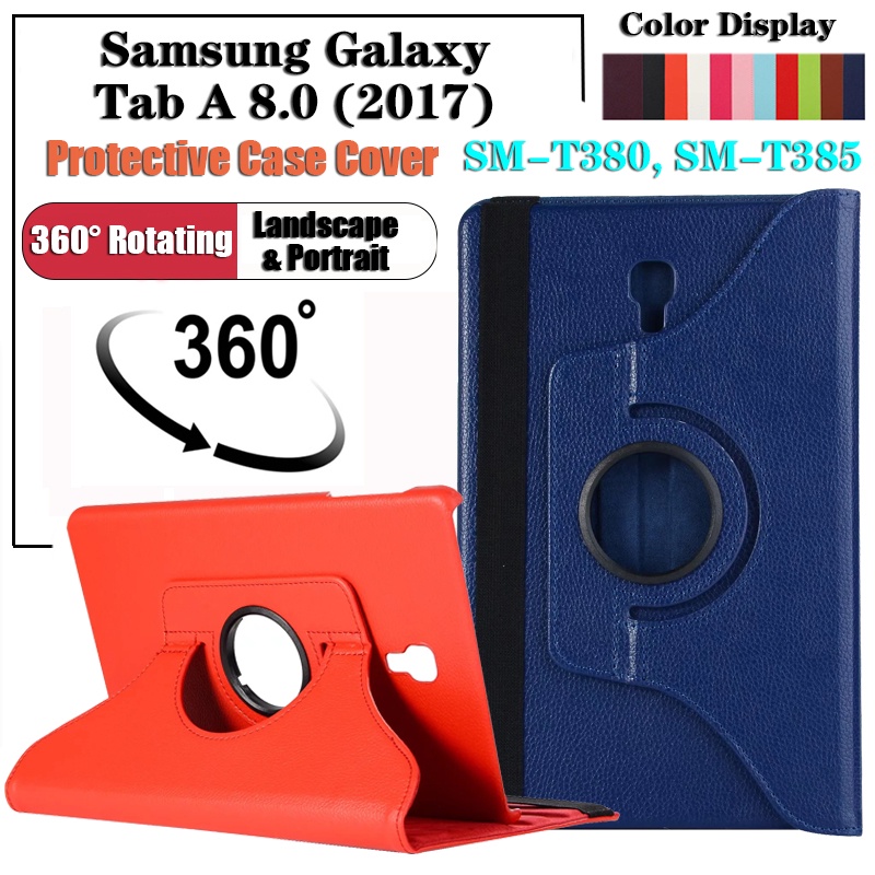 Bao Da Máy Tính Bảng Bảo Vệ 360 Độ Cho Samsung Galaxy Tab A 8.0  SM-T380 SM-T385 Tab A2 S° Vỏ Bọc Giá Đỡ Dạng Gập Tiện Dụng