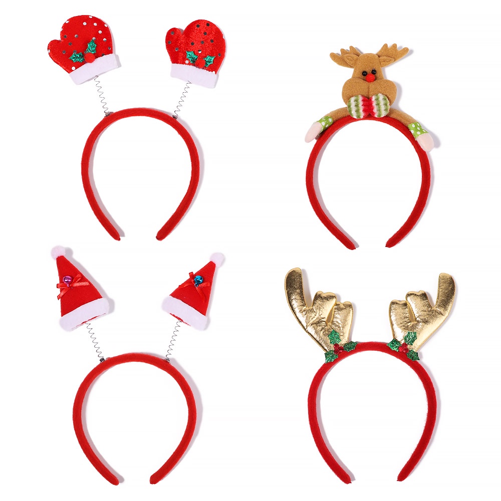 Cài tóc KIDSBOWS kiểu Giáng Sinh màu đỏ hình ông già Noel