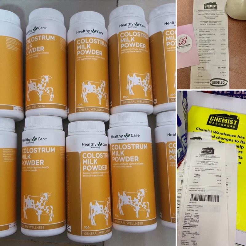 Sữa non Colostrum Milk Powder Healthy Care, dạng bột, 300g - Úc