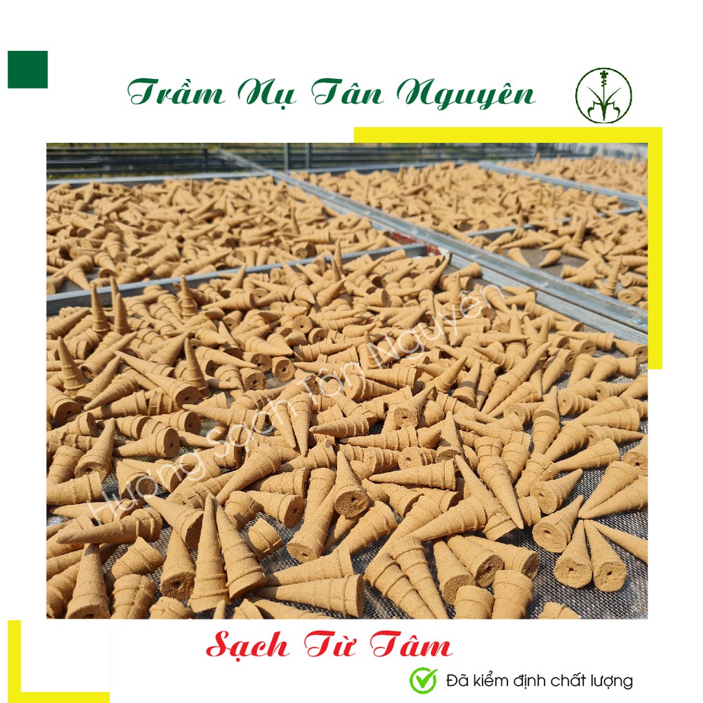 Nụ trầm hương cao cấp Tân Nguyên, trầm hương xông nhà, trầm nụ 100% tự nhiên hộp 45 viên - Hương Sạch Tân Nguyên