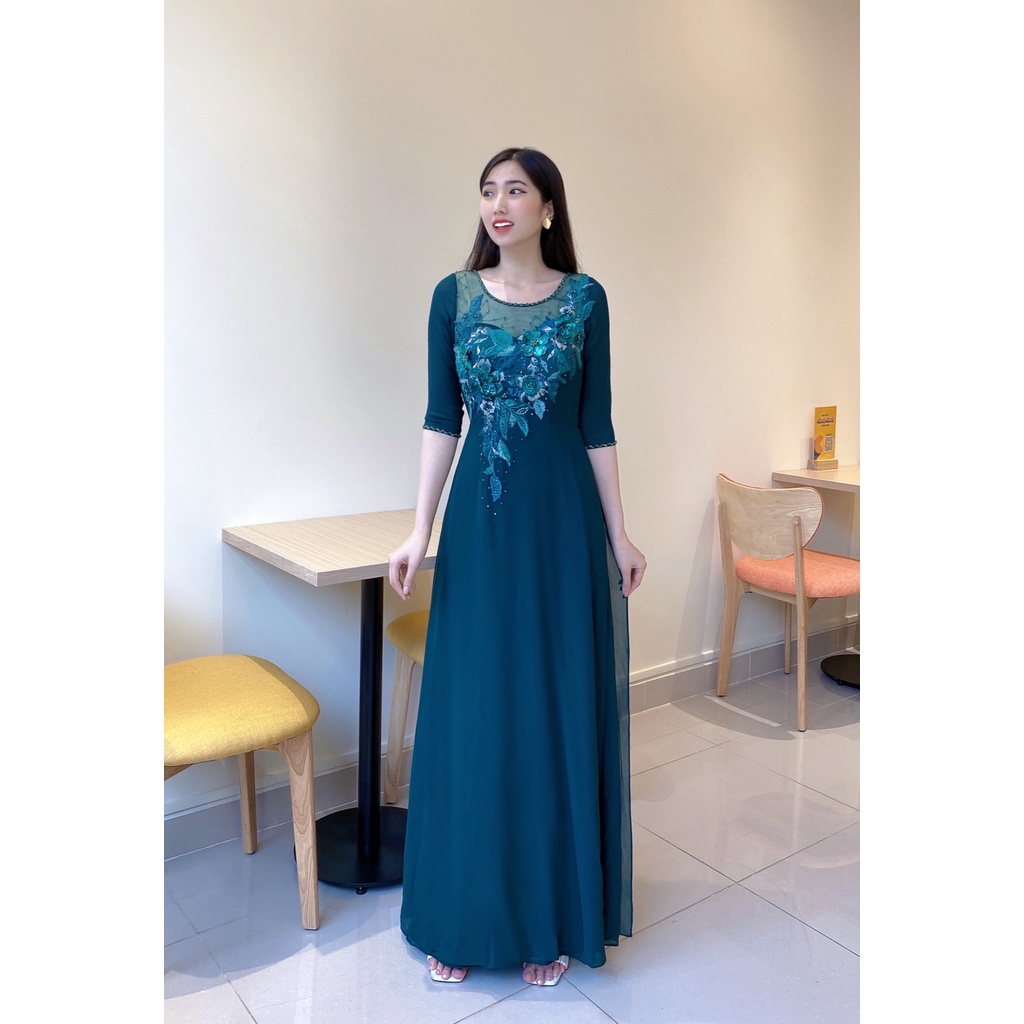 váy, đầm dạ hội tà, thiết kế 2 lớp cao cấp cho phái nữ, tằm ý