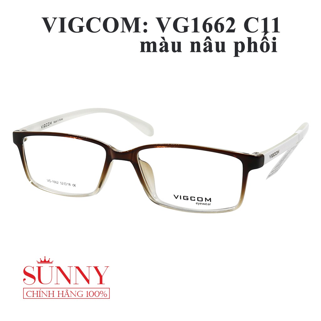 VG1662 - sp mắt kính chính hãng hiệu Vigcom, bảo hành toàn quốc