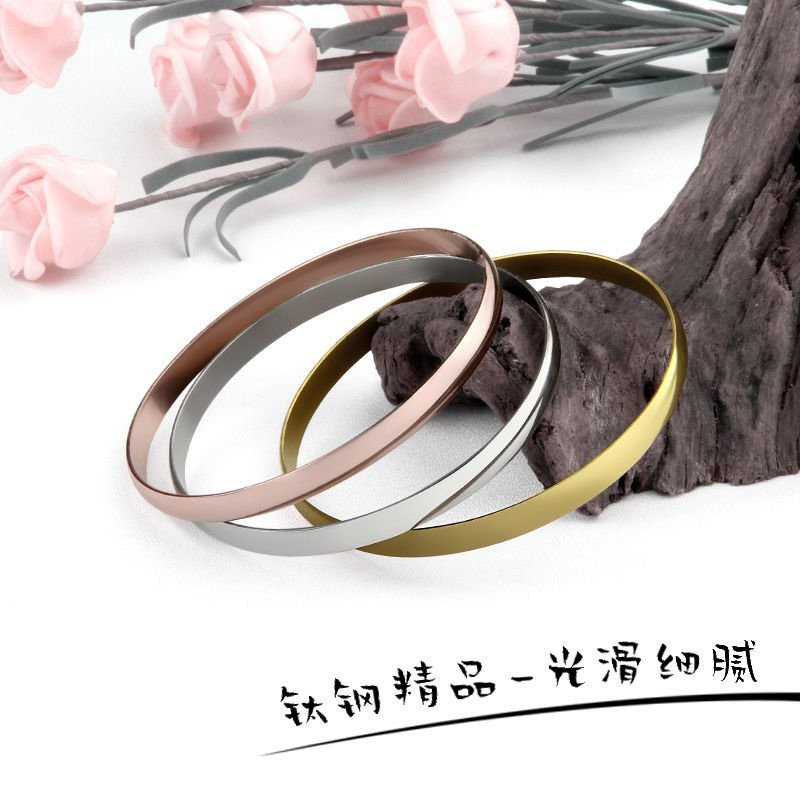 Vòng Đeo Tay Bằng Thép Titan Bạc Rose Gold Sản Nam Giới Và Phụ NữinsThủy Triều Hàn Quốc Màu Đỏ Đồ Trang Sức Để Gửi Quà Tặng Vợ Vòng Đeo Tay