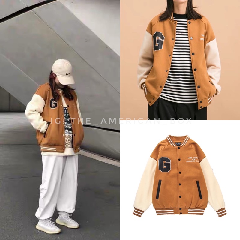 THE AMERICAN BOX Áo khoác varsity bóng chày baseball MLBNY authentic