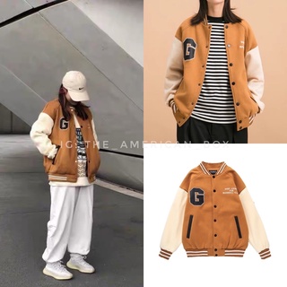 The american box áo khoác varsity bóng chày baseball mlbny authentic