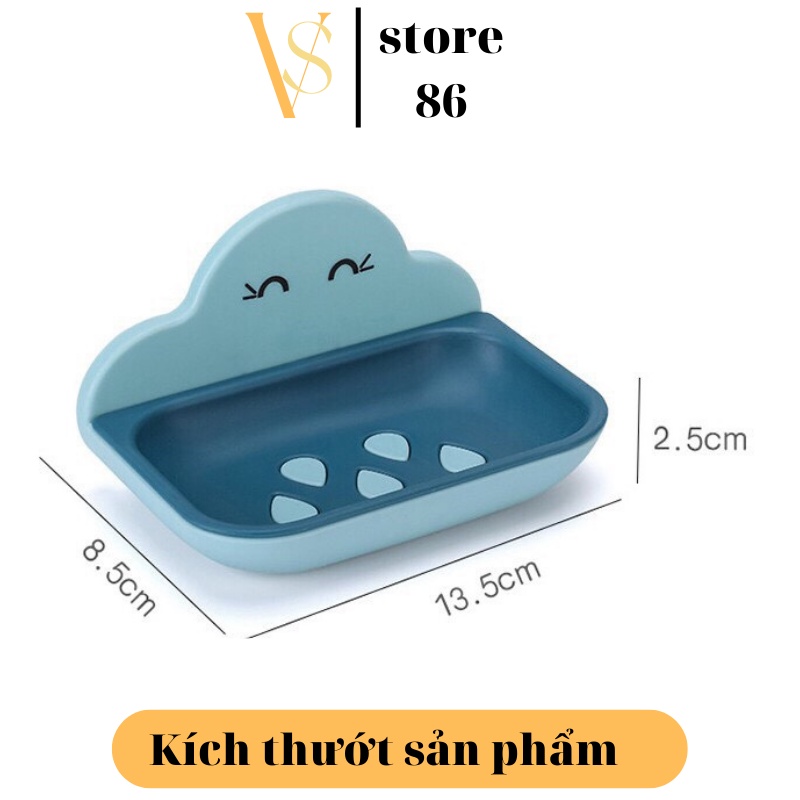 Khay Đựng Xà Phòng Hình Đám Mây ,Gía Đỡ Xà Bông Thiết Kế 2 Lớp Thông Minh Dễ Thương ,Tiện Lợi