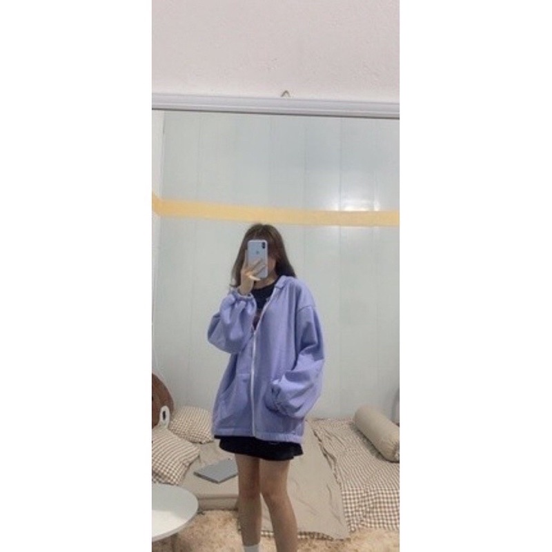 Áo Khoác Nỉ Hoodie Unisex Nỉ Cao Cấp Khóa Zip Form Rộng Phong Cách Ulzzang☘️Thời trang Thu Đông Nỉ mũ