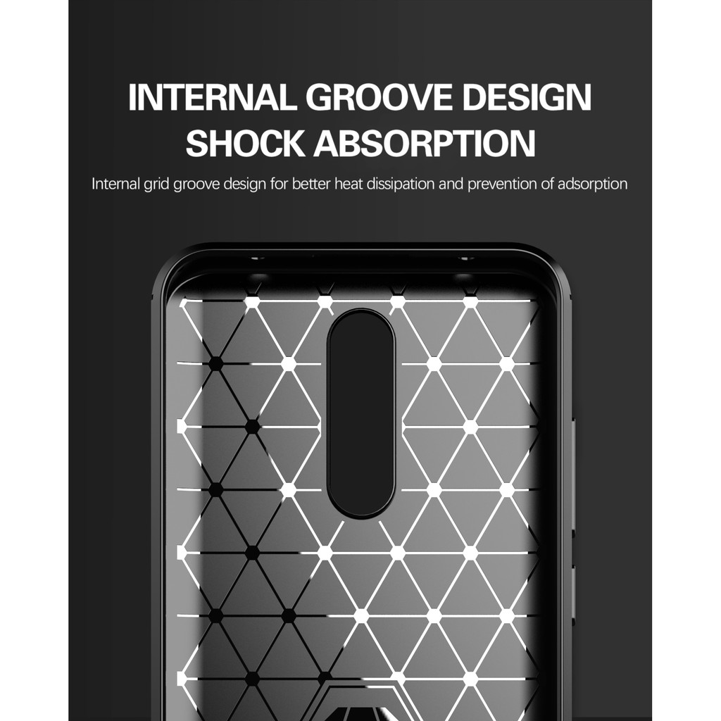 Ốp lưng Xiaomi Redmi 8 / Redmi 8A Cacbon phay xước chống sốc chống vân tay