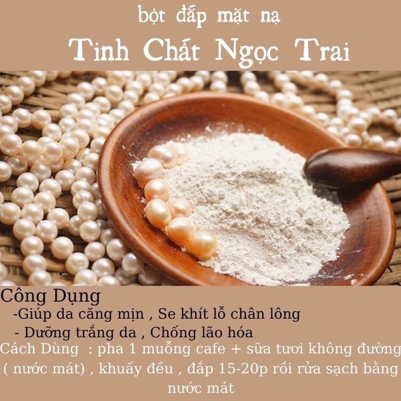 BỘT NGỌC TRAI 100Gr  NGUYÊN CHẤT 100%(CAM KẾT HÀNG LOẠI 1)