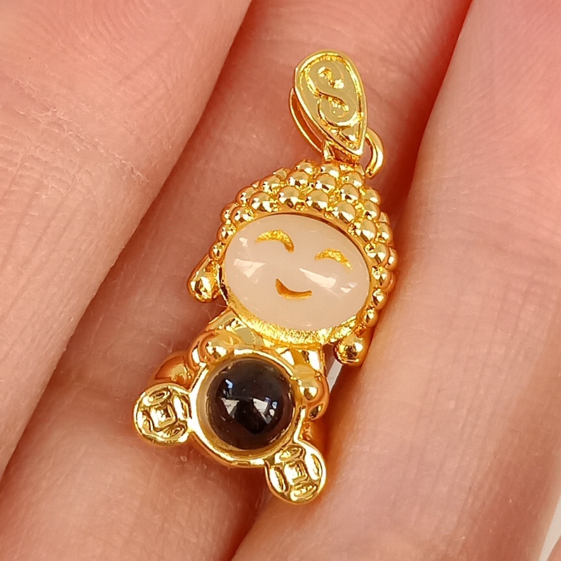Mặt Vòng cổ Đồng Mạ Vàng 18K Đính Đá zircon Nhỏ Dễ Thương