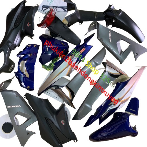 Dàn áo xe Wave RS , Wave A  Màu Xanh Tím - wave 50cc và wave alpha 100 , Wave S100 -Fulll nhựa ABS nguyên sinh cao cấp