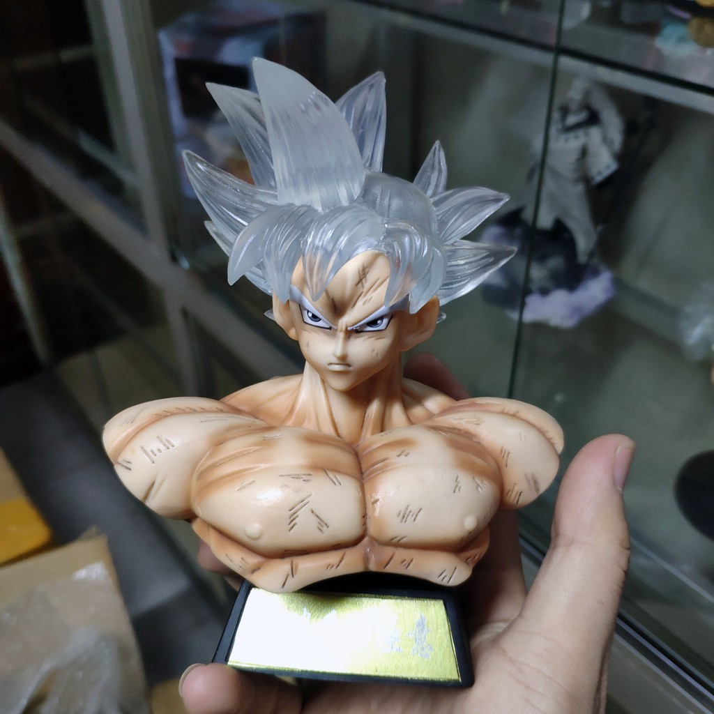 Tượng mô hình goku bán thân vô cực đầu phát sáng đồ chơi songoku bản năng vô cực ultra instinct dragonball dragon ball