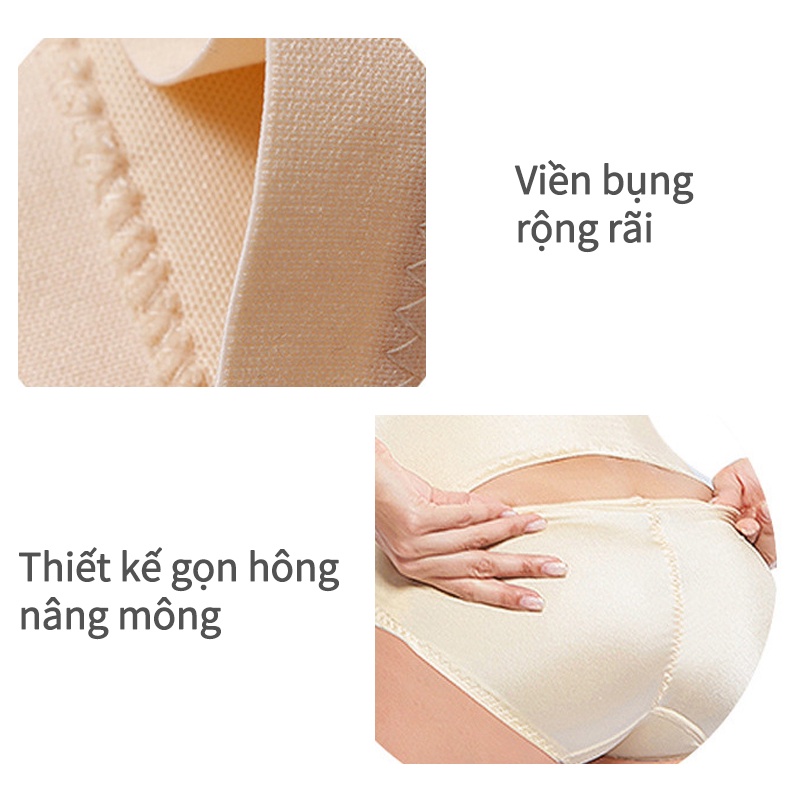 Quần lót nữ gen bụng cạp cao nâng mông mặc trong váy phối lưới sexy dành cho những người béo bụng HEYPANG VN018
