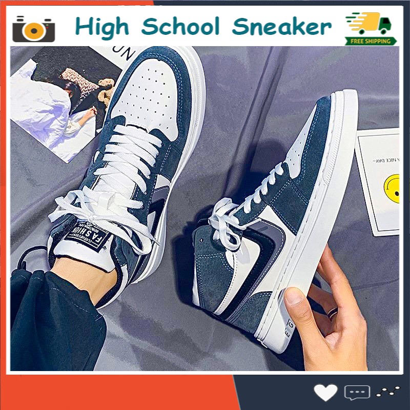 Giày Nam [FREESHIP EXTRA] Giày Sneaker Nam phong cách thể thao cao cổ siêu đẹp mã JD size 39-44