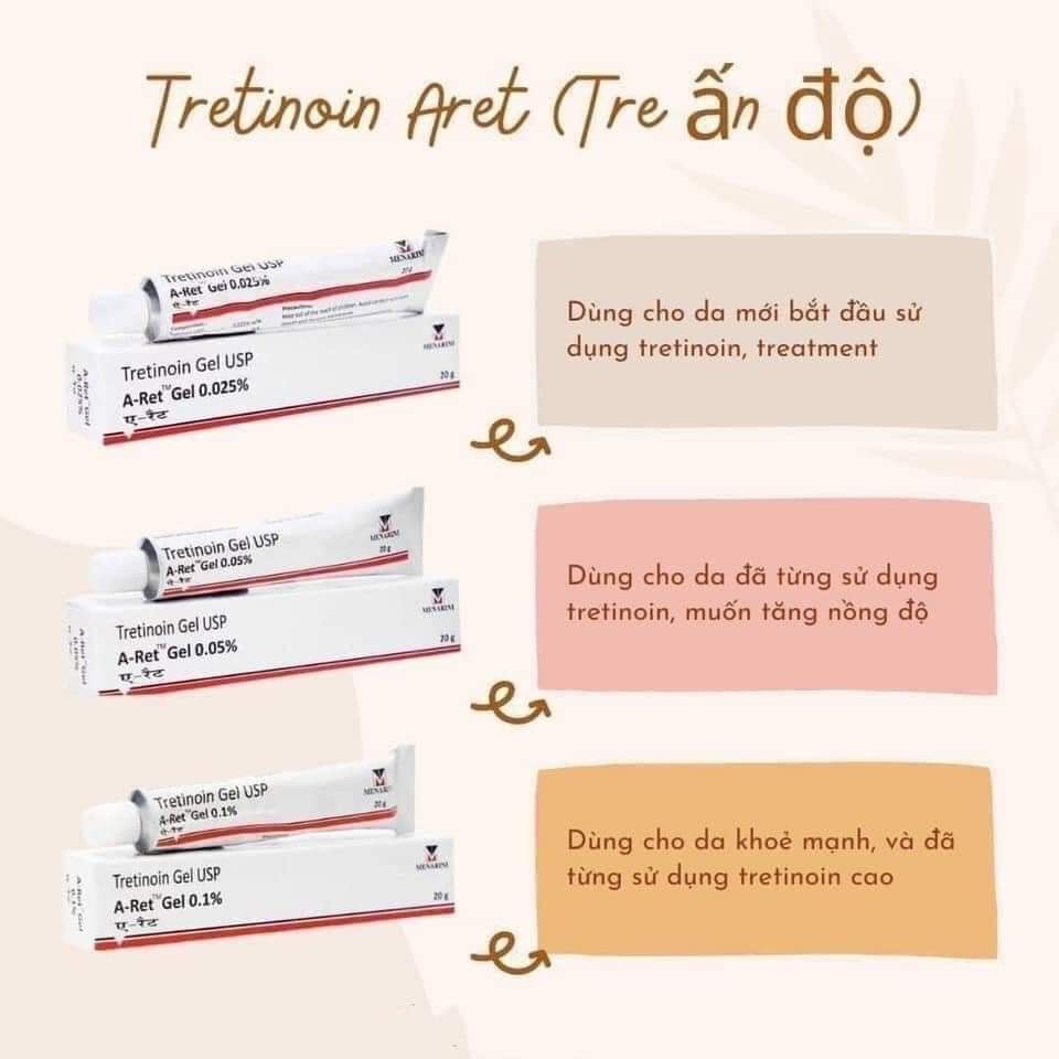 MENARINI TRETINOIN GEL USP W/W- Gel Hỗ Trợ Giảm Mụn, Nám Ấn Độ - 20g