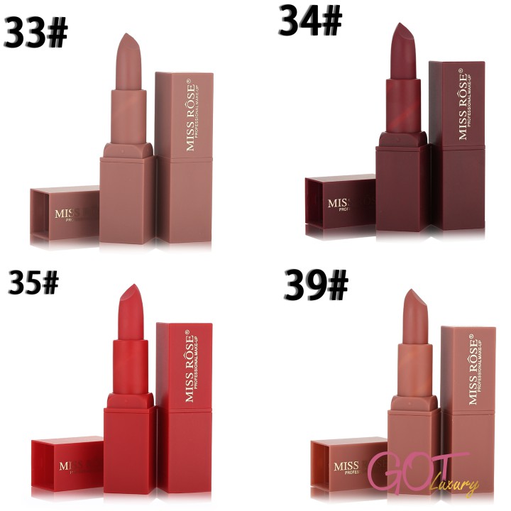 Son Môi Lì Miss Rose Matte Vỏ Vuông Siêu Mịn Như Nhung - 1977 Cosmetic | BigBuy360 - bigbuy360.vn