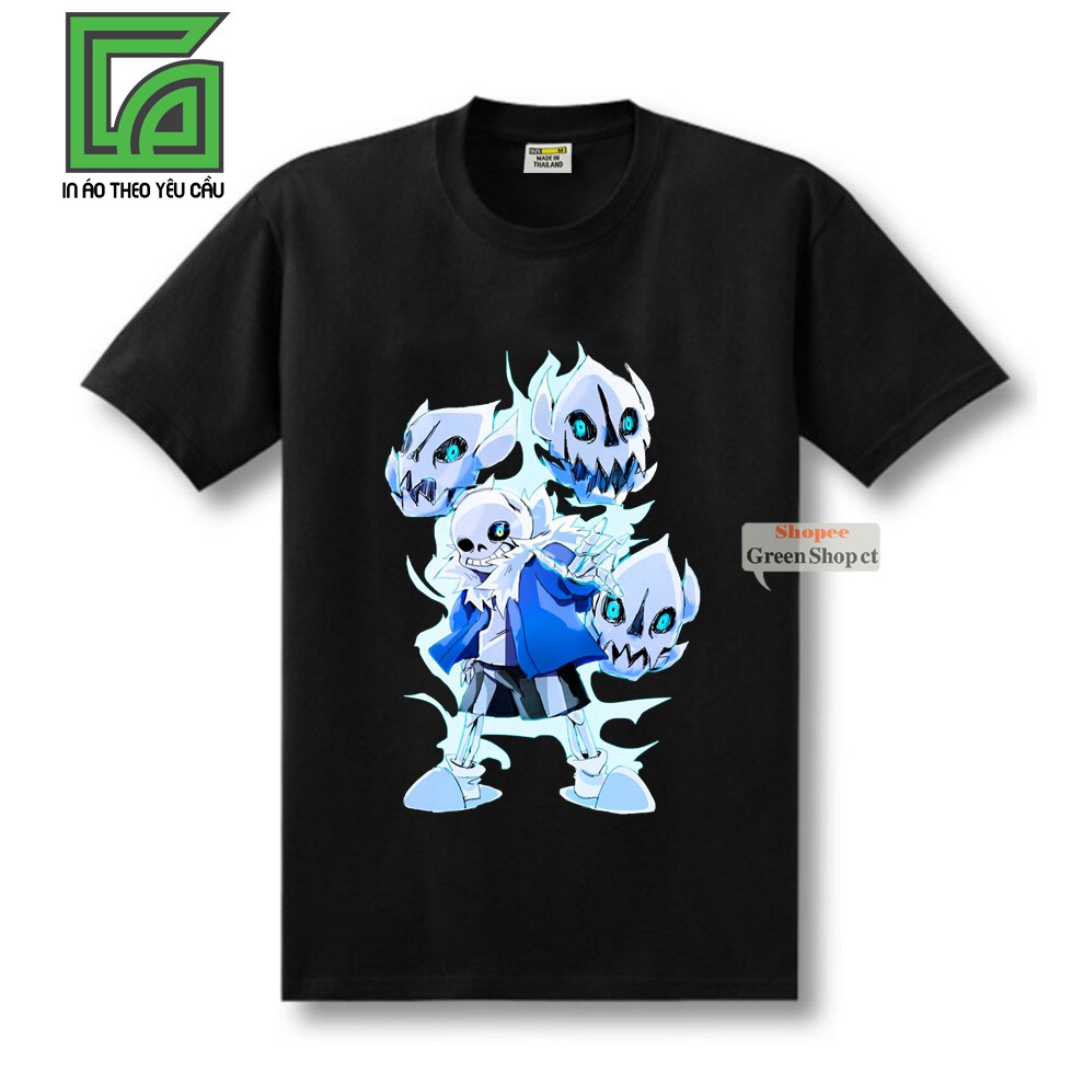 [Mã FAGREEN55 giảm tới 30K đơn 99K] (NEW) Áo Thun In Hình Game Undertale Sans Vải Cotton Thái S113