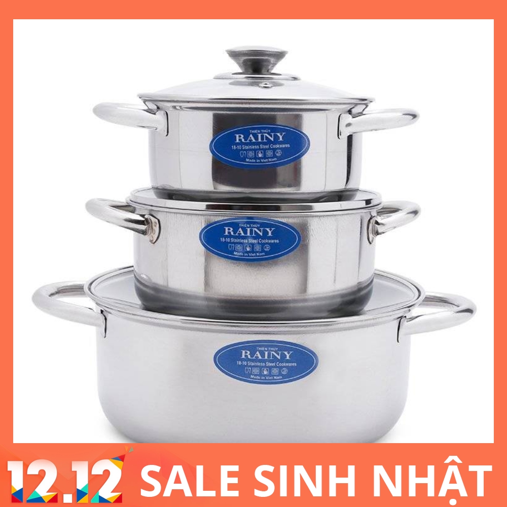 Bộ 3 nồi inox Rainy RN-06TT/06TTC/06TTD