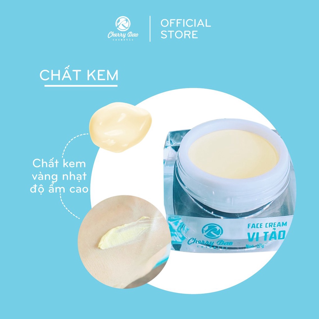 Kem dưỡng trắng da mặt - Kem dưỡng ẩm chính hãng chiết xuất face Vi Tảo Hàn Quốc CRD Cherry Đào