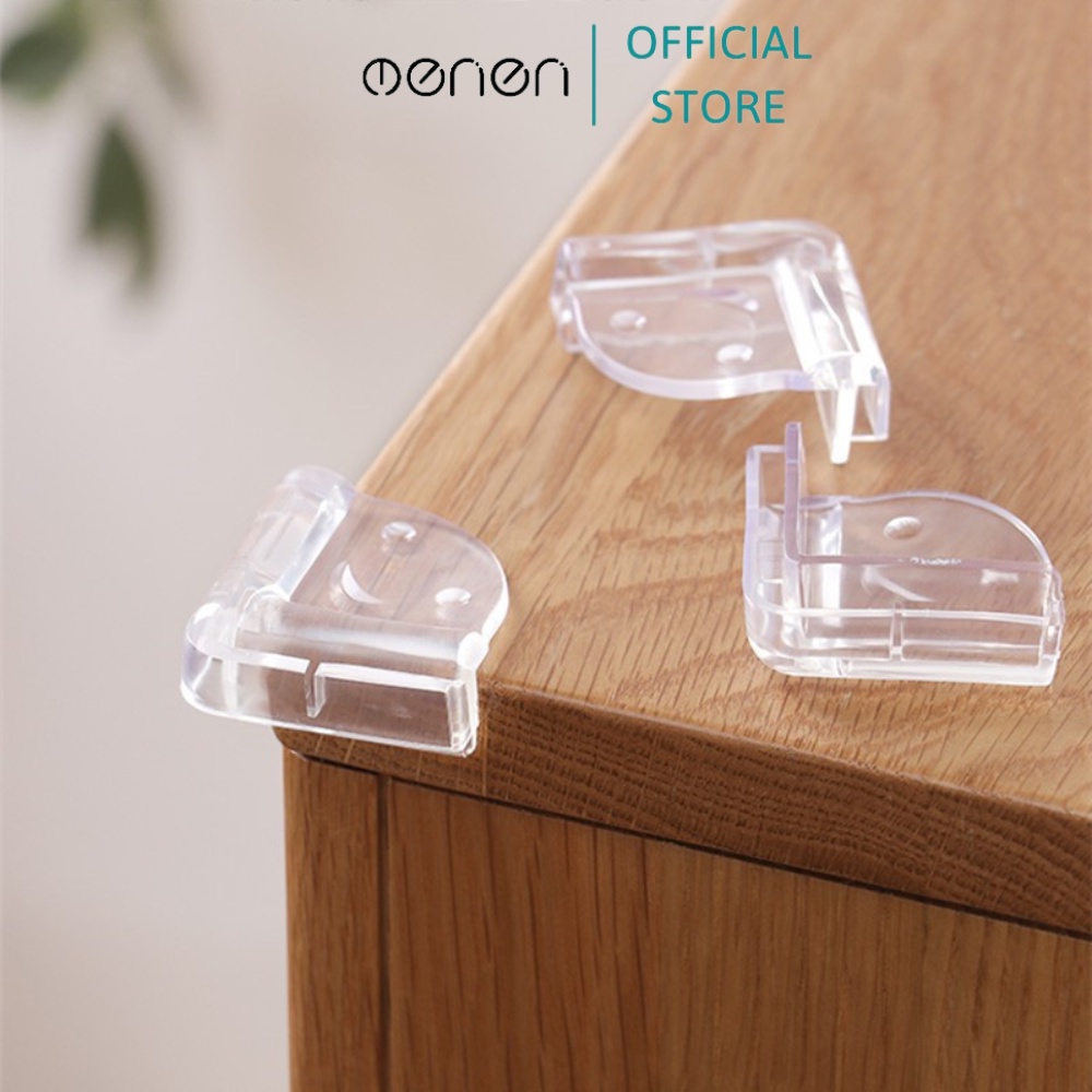 Combo 4 Bịt Góc Bàn Silicon An Toàn Cho Bé, Miếng Bịt Góc Bàn Silicon Trong Suốt Tránh Va Đập Cho Bé Oenon