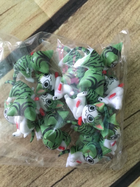 Mèo Xanh Mini Biểu Cảm Cute -Phụ kiện trang trí sen đá