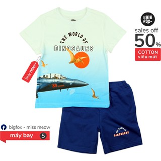 Set đồ bộ hè bé trai BIGFOX, bộ quần áo thun trẻ em mặc nhà in hình vui nhộn chất cotton siêu mát, MADE IN VIỆT NAM