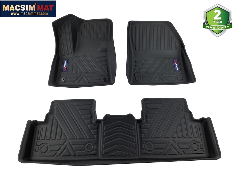 Thảm lót sàn xe Peugeot 3008 2013 - nay Nhãn hiệu Macsim chất liệu nhựa TPV cao cấp màu đen