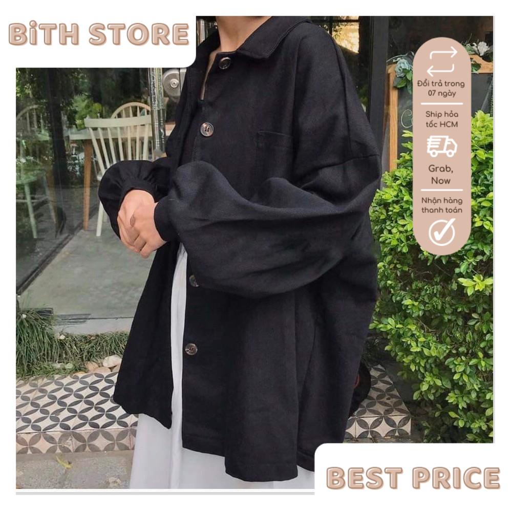 Áo sơ mi nam nữ tay dài kiểu nút to,(Onesize dưới 65Kg), phong cách Hàn Quốc, áo khoác sơ mi nam nữ thời trang trẻ, mẫu