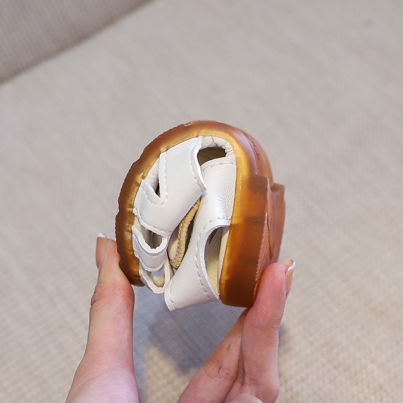 [Freeship] Dép Sandal cho bé gái - Dép sandal tập đi cho bé gái gắn nơ xinh xắn đế cao su mềm chống trơn trượt
